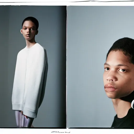 Image similar to realistic! photoshoot for a new balenciaga lookbook, color film photography, portrait of a beautiful woman, photo in style of tyler mitchell, 35mm
