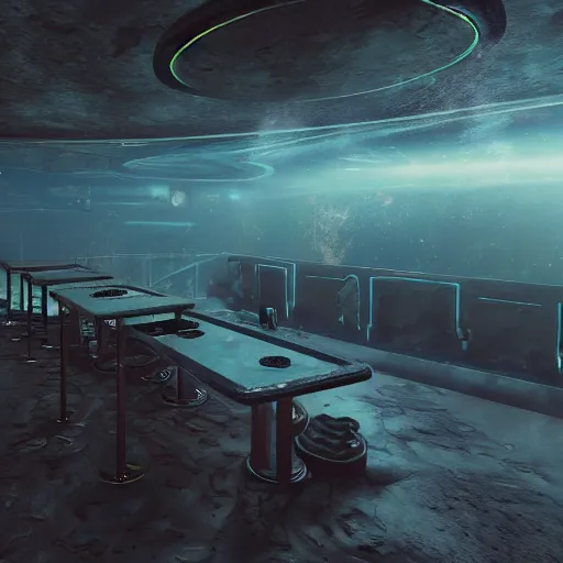 Prompt: dive bar on another planet, cinematic, epic, 4K, realism