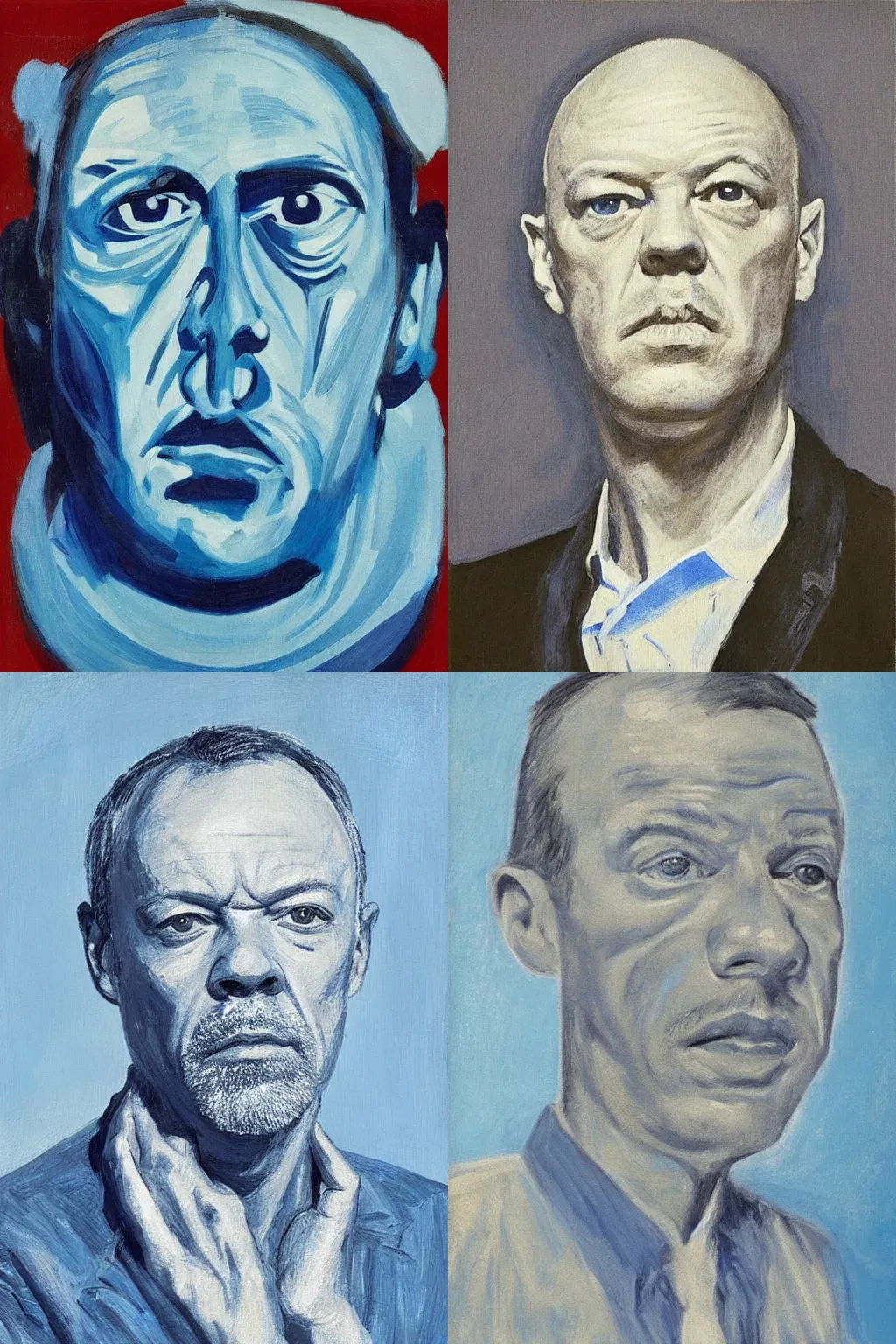Prompt: “chef Graham Norton, highly detailed, (((Pablo Picasso))), blue period”
