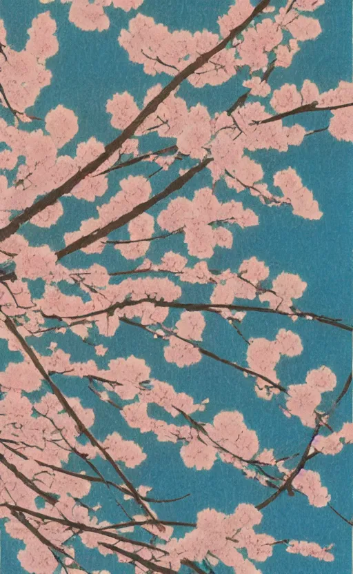 Prompt: by akio watanabe, manga art, blossoming sakura petals and white sky, trading card front, sun in the background