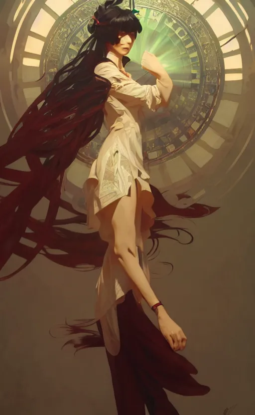 Prompt: (((((touhou)))), highly detailed, digital painting, artstation, concept art, sharp focus, illustration, art by greg rutkowski and alphonse mucha