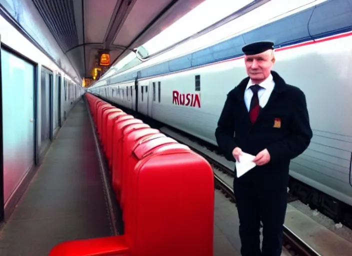 Image similar to train driver of the Russian Railways