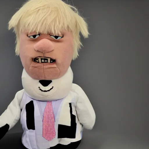 Prompt: boris johnson as a plush toy,