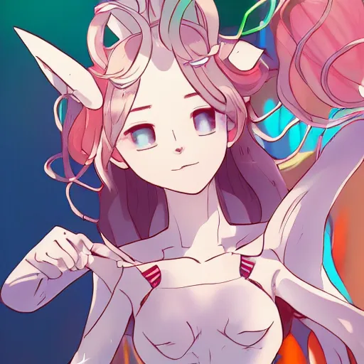 Prompt: perfectly beautiful illustration humanisation sylveon