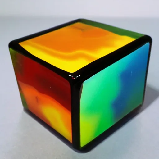 Prompt: resin cube, 1 6 : 9