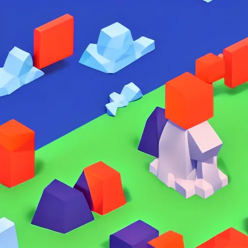 Prompt: isometric cute 3 d low poly japanese macque using an iphone