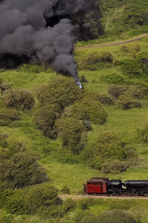 Image similar to Steam locomotive on the hill