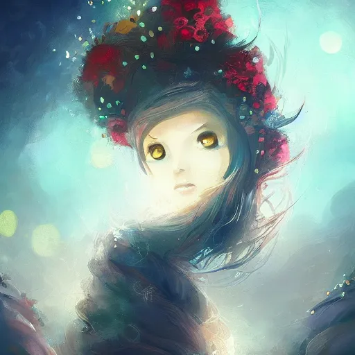 Image similar to Beautiful flower by Bittoo Kr, in the style of anato finnstark, warm lighting, very detailed, magical, digital painting, bokeh, depth of field, trending on artstation