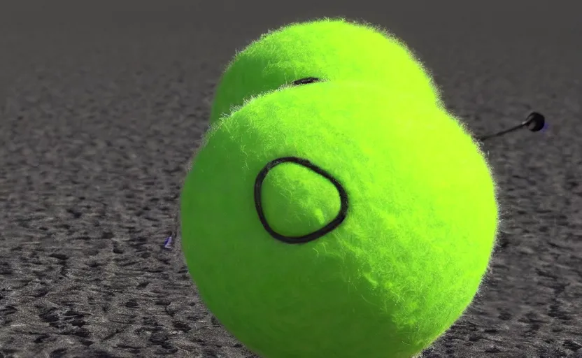 Prompt: tennis ball monsters, highly detailed, extremely high quality, hd, 4 k, 8 k, professional photographer, 4 0 mp, lifelike, top - rated, award winning, cinematic, realistic, detailed lighting, detailed shadows, sharp, no blur, edited, corrected, trending