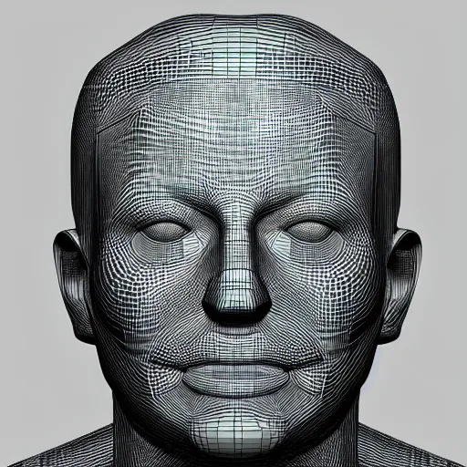 Image similar to of poorly rendered 3 d face