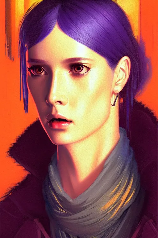 Image similar to character portrait cyberpunk blade runner 2 0 4 9 ( ( ( ( ( ( ( ( totally definitely not negative no not girl with the pearl earring inspired, well maybe a little ) ) ) ) ) ) ), character design, painting by gaston bussiere, katsuya terada, frank frazetta, tom of finland, trending on artstation