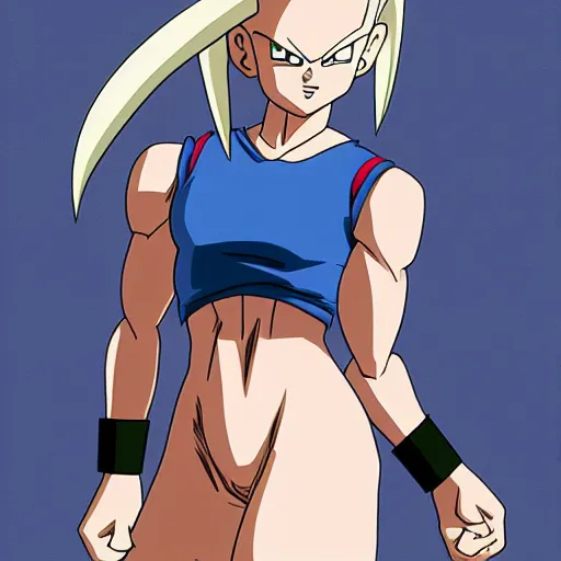 Image similar to android 1 8 from dragon ball z stripping, 4 k