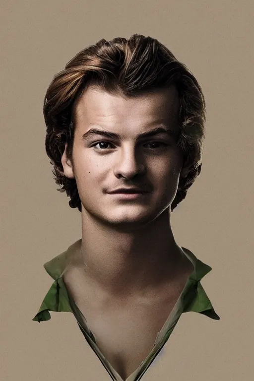 Image similar to 📷 joe keery made of kiwi fruit 🥝, made of food, head portrait, dynamic lighting, 4 k