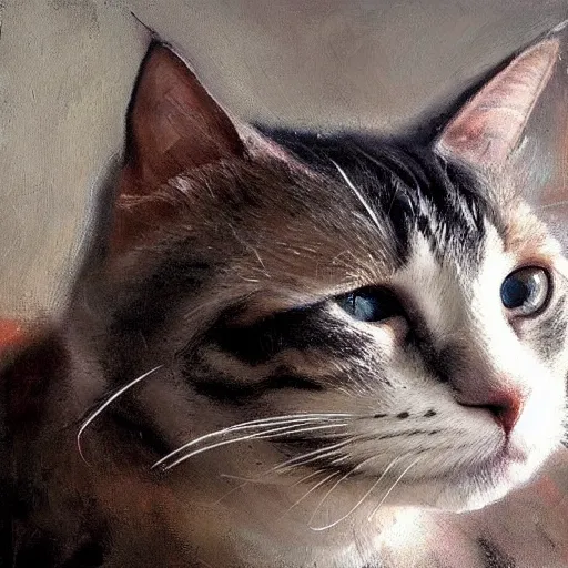 Prompt: cat with nick offerman face, jeremy mann painting