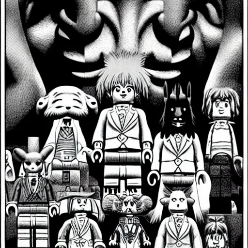 Image similar to Beastars Legoshi by Kentaro Miura :: Manga panel,