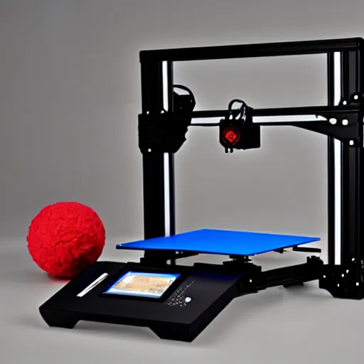 Image similar to prusa 3 d printer high end photoshoot