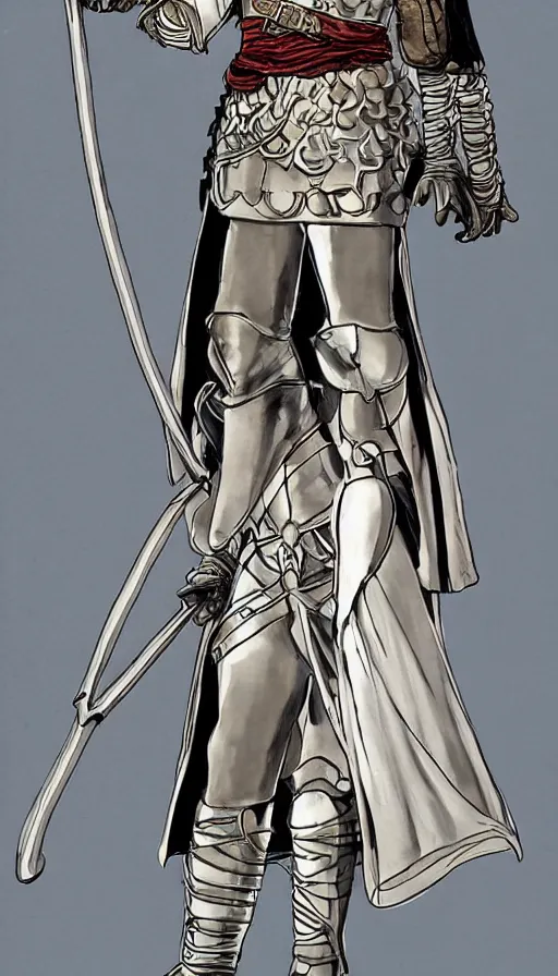 Prompt: siegfried from the nibelungen saga, costume design, full body