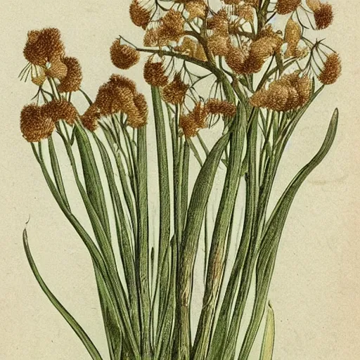 Image similar to ursine garlic, 1 9 th century nature illustration