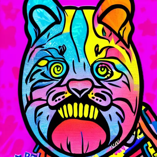 Image similar to alex jones by lisa frank