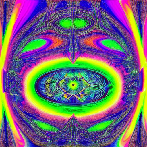 Prompt: latent space from an artificial intelligence point of view psychedelic art