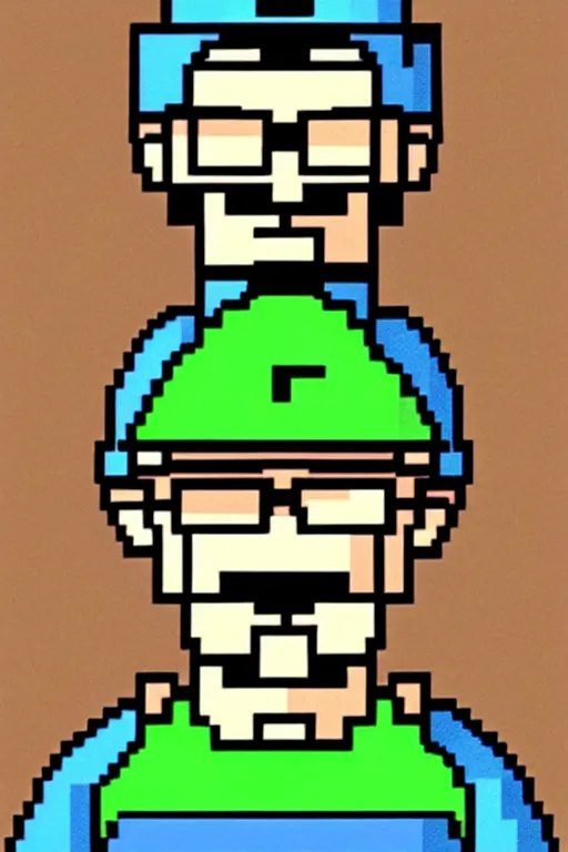 Image similar to walter white, in the style of super mario, highly detailed,