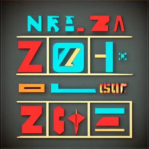 Prompt: sci fi retro font set from A to Z with numbers