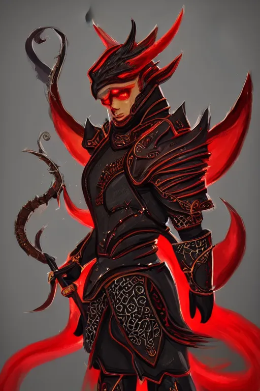 Image similar to beautiful, digital art of an elegant, intricate, beautiful, colourful, archer, black draconic - leather, red as a secondary color, full body armor. artstation, rpg, beautiful complex background. runescape by erak note, tooth wu, neil richards, kan liu, siwoo kim