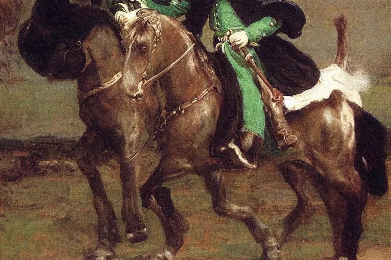 Image similar to 1 7 th century cavalier, edwin austin, green