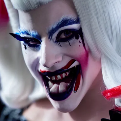 Image similar to Lady Gaga as Harley Quinn 8k hdr