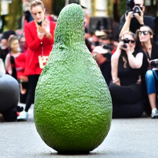 Prompt: emma watson as an oversized avocado chair
