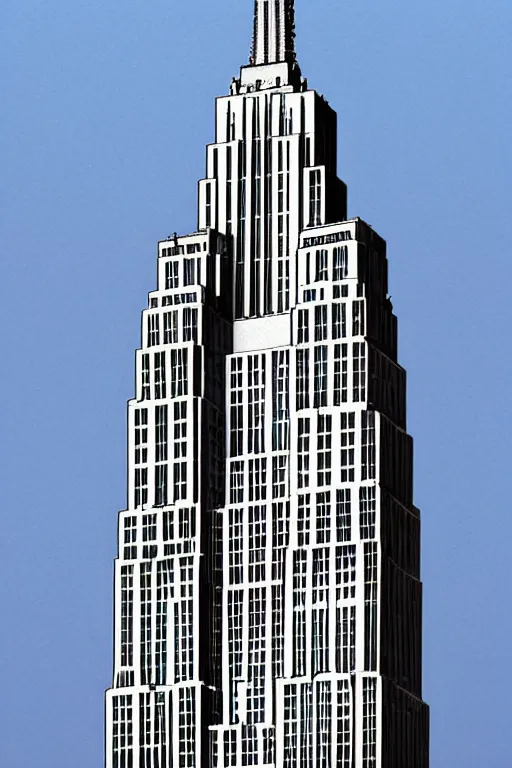 Image similar to The Empire state building in a parallel universe, designed by Antoni Gaudi, designed by Antoni Gaudi, by Antoni Gaudi, in the style of Antoni Gaudi, inspired by Antoni Gaudi, architectural illustration, CG Society