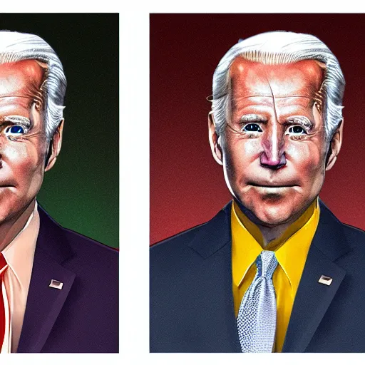 Prompt: a disco elysium portrait of Biden, highly detailed