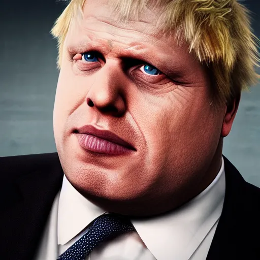 Prompt: Boris Johnson as Wilson Fisk, octane render, hyperrealistic