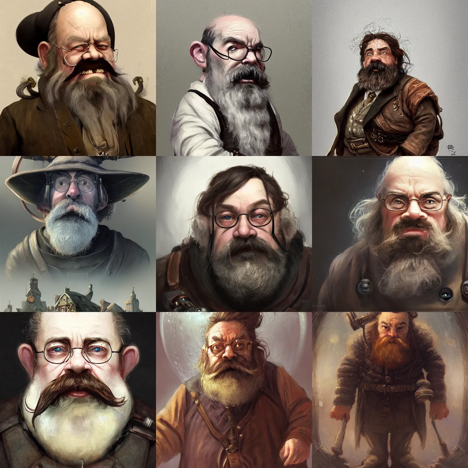 Prompt: dwarf scientist of 1 9 century, oldman with mustach, half - life style, highly detailed, digital painting, artstation, concept art, smooth, sharp focus, illustration, artstation, art by giger and greg rutkowski and hikari shimoda and edmund blair leighton and charlie bowater