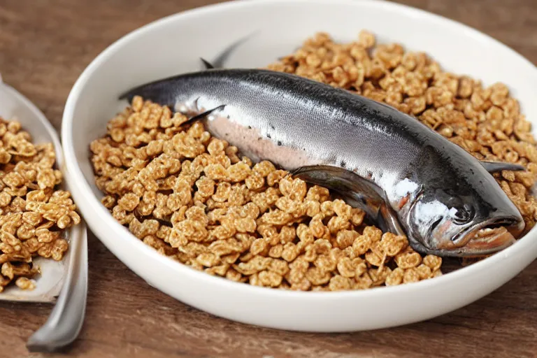 Image similar to salmon and sardine cereal