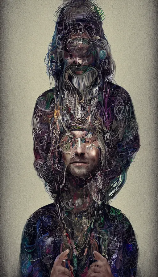 Image similar to portrait of a digital shaman, by jesper esjing