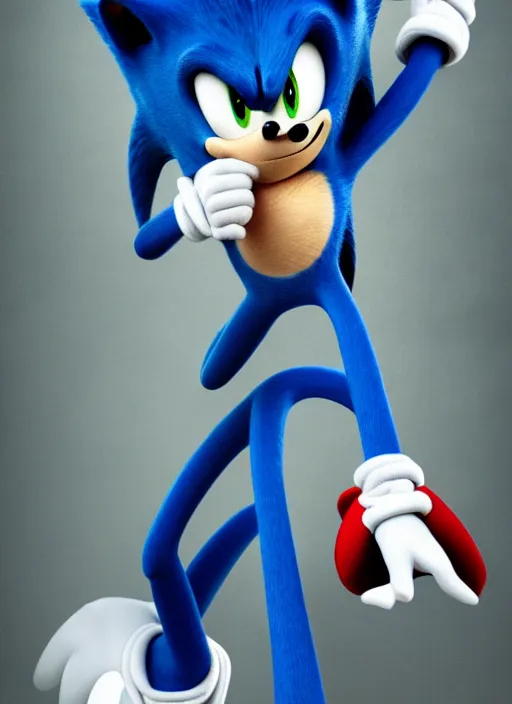 Prompt: a professional photo of tom cruise as sonic the hedgehog, not smiling, serious face, f / 1. 4, 9 0 mm