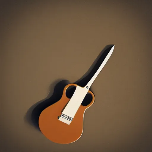 Prompt: Scissors shaped like a guitar, photorealistic, 3d, 8k