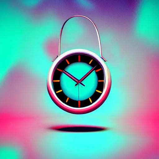 Prompt: A melting clock, digital art, trippy, trending on ArtstationHQ