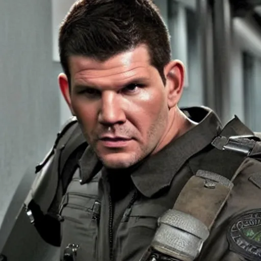 Prompt: david boreanaz as chris redfield