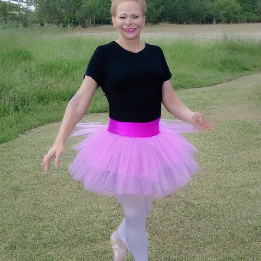 Image similar to Walker Texas Ranger in a ballet skirt