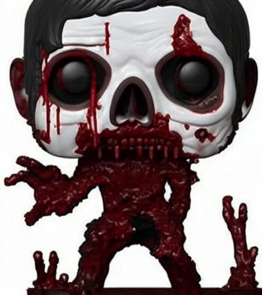 Image similar to rare bloody transparent zombie obama funko pop, ebay listing