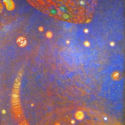 Prompt: Liminal space in outer space by Louis Comfort Tiffany