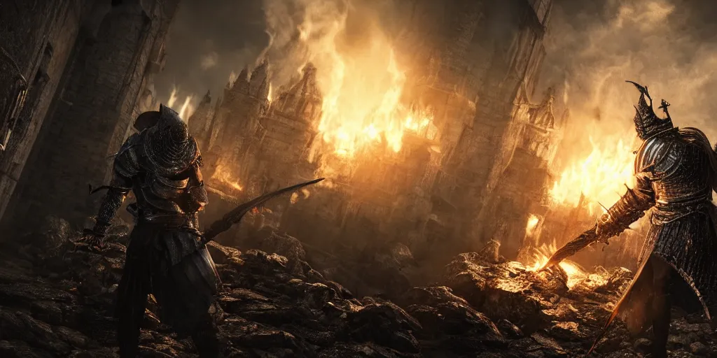 Prompt: dark souls 2 0 2 2, realistic 4 k octane beautifully detailed render, 4 k post - processing, highly detailed, intricate complexity, epic composition, magical atmosphere, cinematic lighting, masterpiece, ultra hd