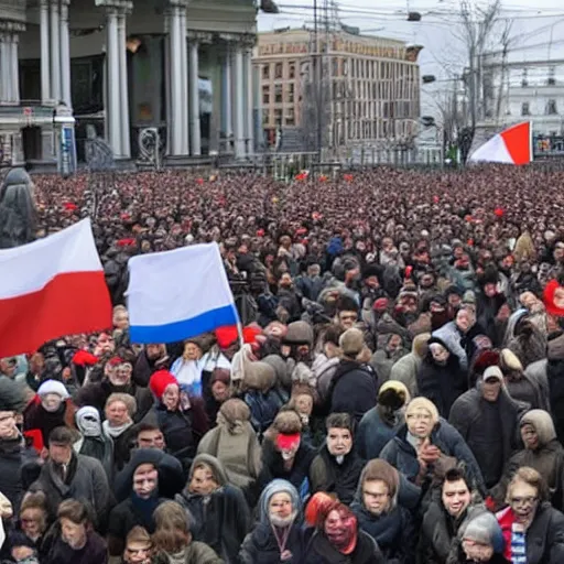 Prompt: oppositional protest in russia