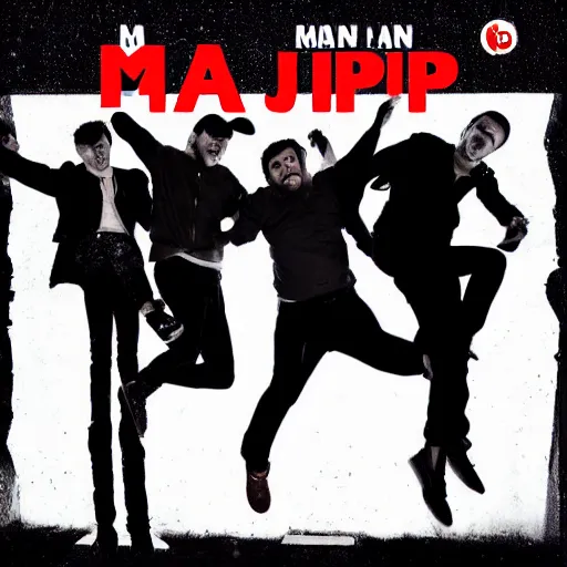 Image similar to man jumping album cover