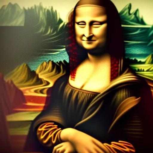 Image similar to mona lisa, octane render