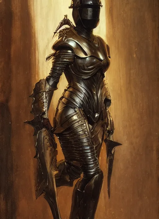 Prompt: stoya wearing full body black medieval armour, by gaston bussiere, bayard wu, greg rutkowski, giger, maxim verehin, greg rutkowski, masterpiece, sharp focus, cinematic lightning