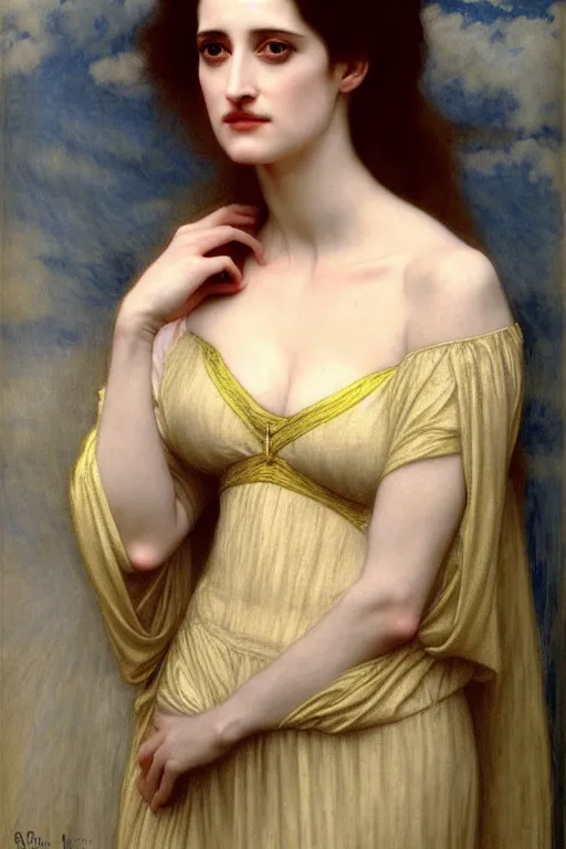 Image similar to eva green queen, painting by rossetti bouguereau, detailed art, artstation