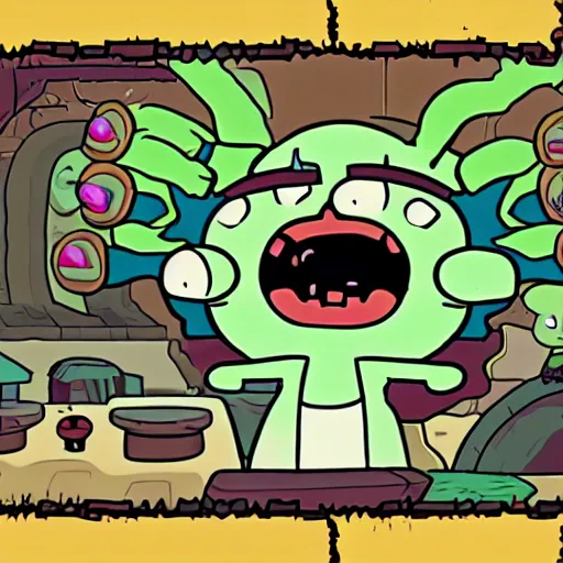 Image similar to binding of isaac rick and morty